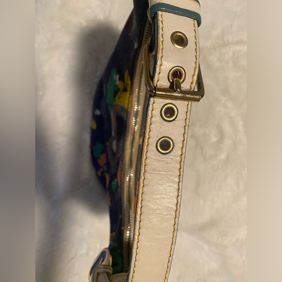 Dooney & Bourke - VINTAGE Y2K Denim Graffiti Paint Splatter Purse - Picture 6 of 14